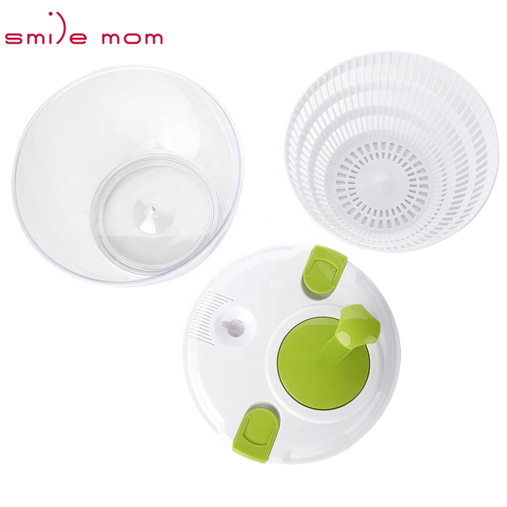 Кухонная пластиковая сушилка для фруктов и овощей Smile mom, 4 л, Спиннер для салата с крышкой