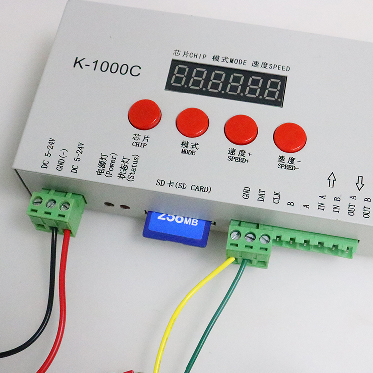 DC5-24V WS2811 SK6812 APA102 DMX RGB digital K-1000c led controller