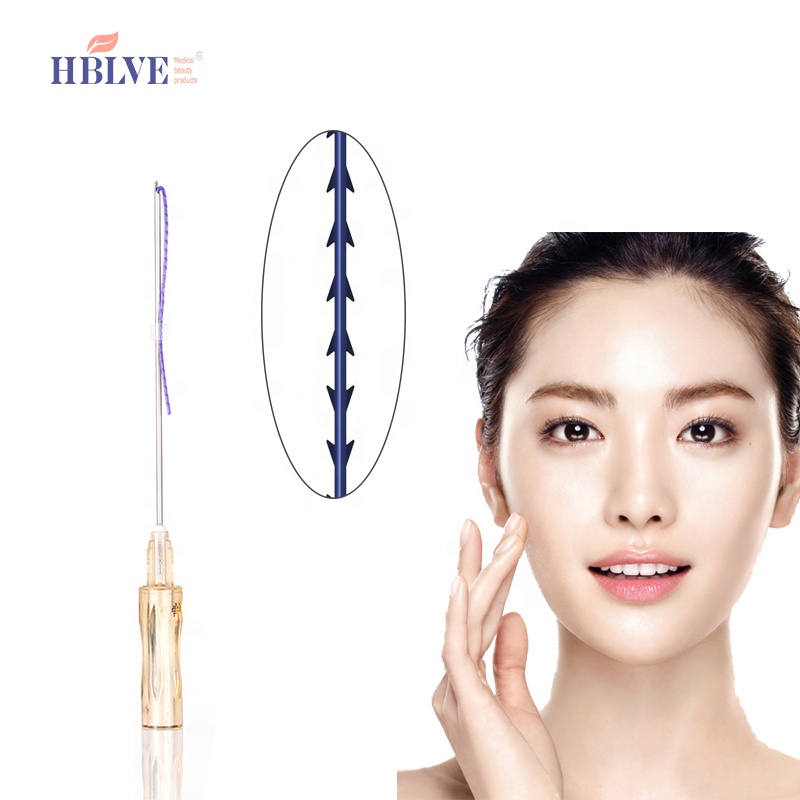 Factory Price Disposable Cones cog 18G 100mm hilo cannula needle pdo thread lift molding thread for face lift