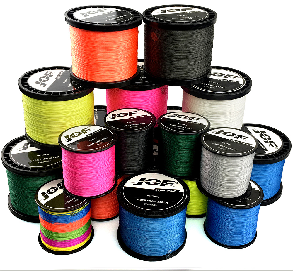 Jof Pe рыболовная линия 8 strands супер прочная леска 22-78Lb 100-1000 м много волоконная плетеная рыболовная леска из ПЭ