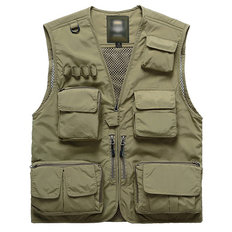 multi pockets cargo waistcoat vest for fishing climbing shooting photography vest fly fishing vest