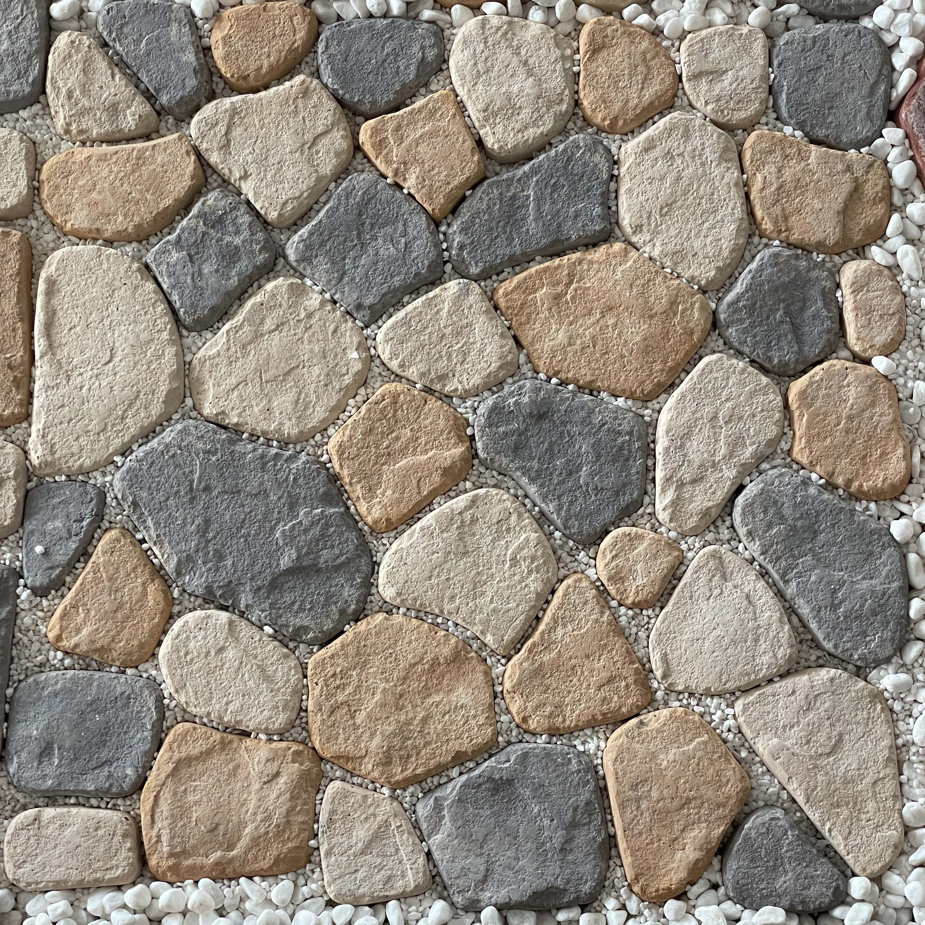 Artificial Mxied Color Pebbles Stone Mosaic Colors Brick Pavers for Garden Patio Floor