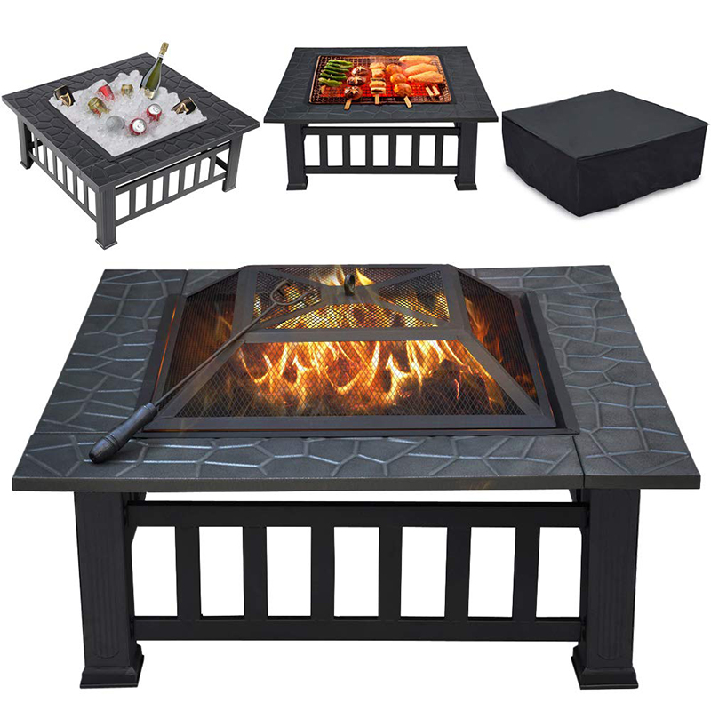 Wholesale High Quality 32in Outdoor Metal Fire Pit Table