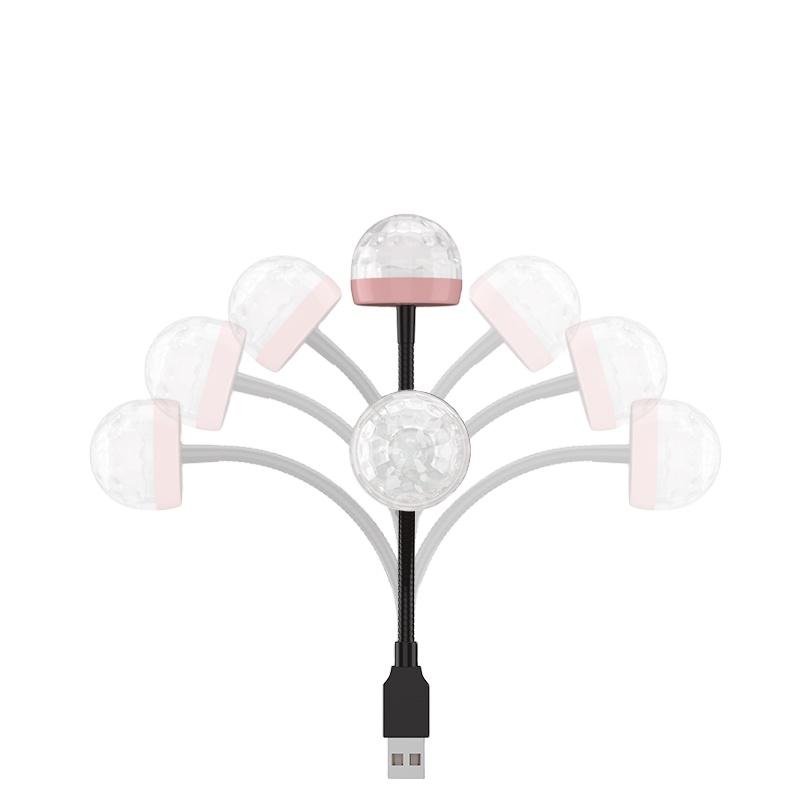 360 вращение USB Мини диско свет портативный домашняя лампа-прожектор с мягким светом для вечеринок с источником питания от USB 5 В, светодиодные сценические бальные туфли диджей освещение, модель RK-D3