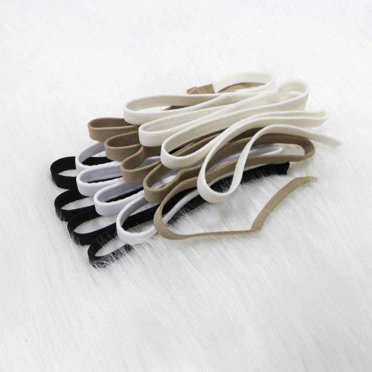 Customized wholesale 3-12mm colored brown bra underwire casing channeling satin back boning casing bra wire casing support