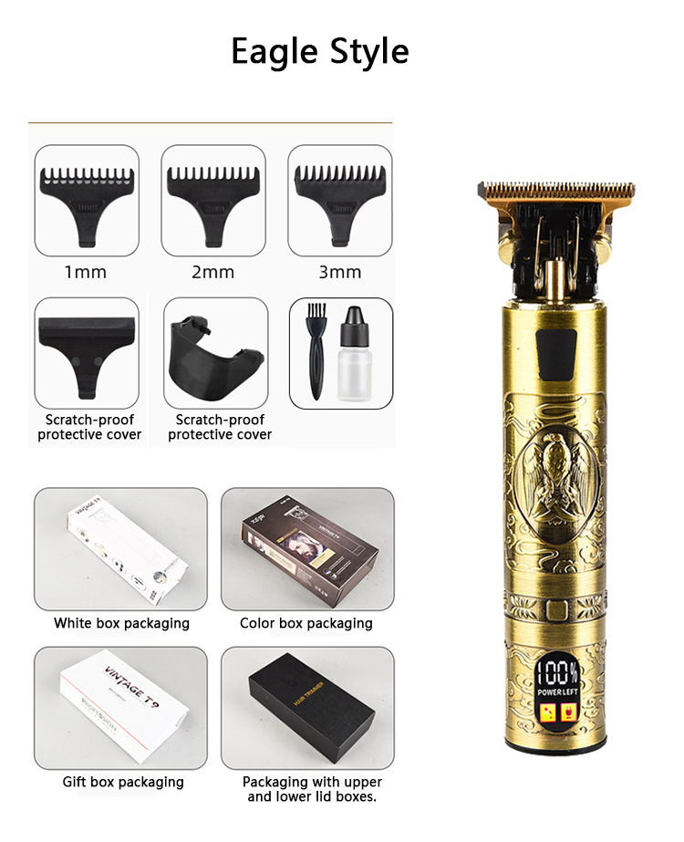 AIWO Popular High Quality Cordless Rechargeable Hair Clipper Trimmer Nail Clipper With Led Light
