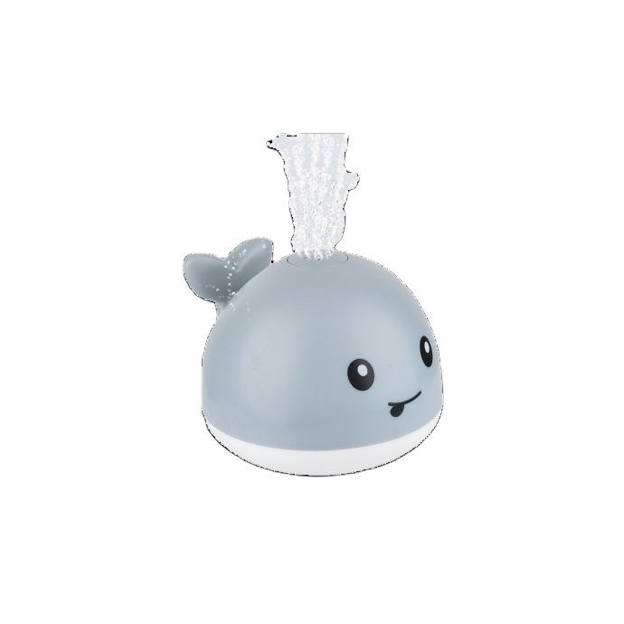 Electric induction automatic water spray swimming bath toy whale with flashing light