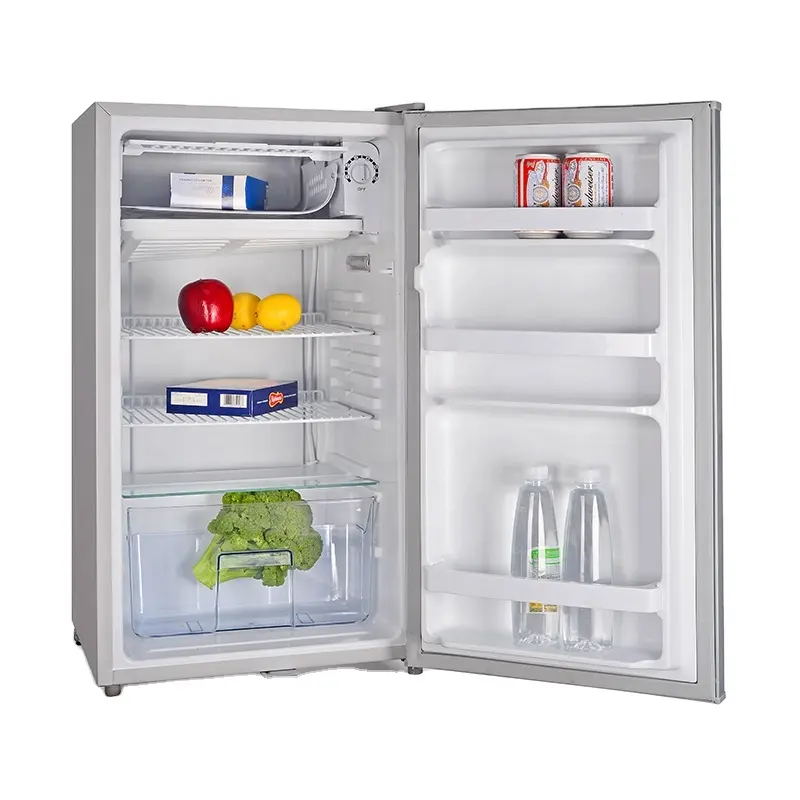 90 Liters Household Single Door Small Fridge Refrigerator with 10L Freezer