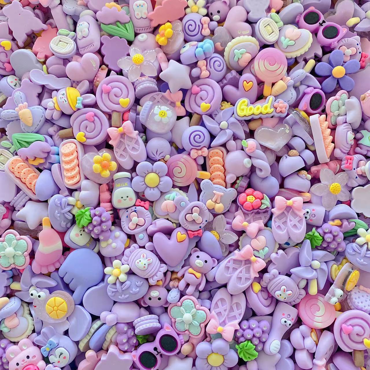 Wholesale Christmas Gingerbread Man Donut Mixed Charm for DIY Handmade Cream Glue Color Series Jewelry Making Toys
