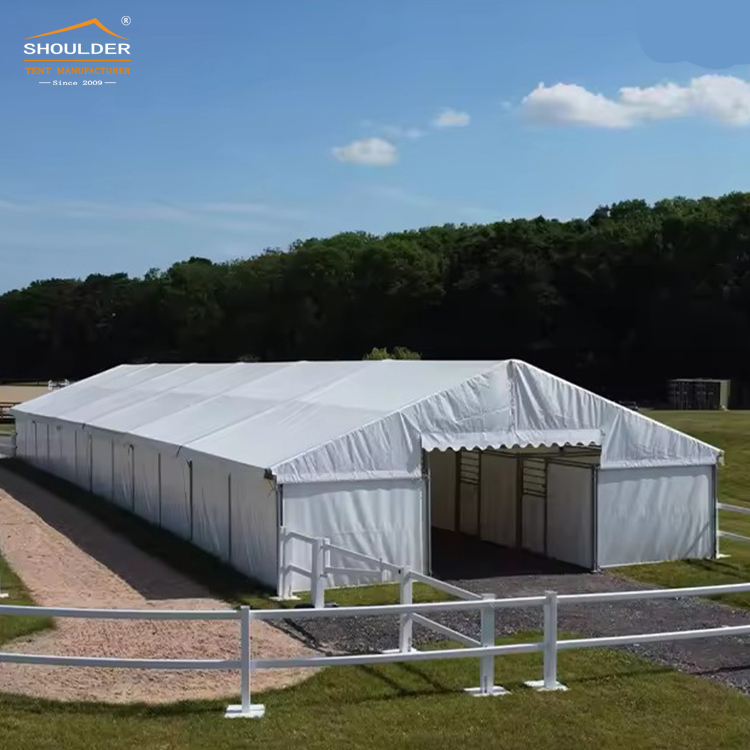 Outdoor Farm Prefabricated Building Storage Livestock Horse Stable Goat Shed Roof Aluminum Tent