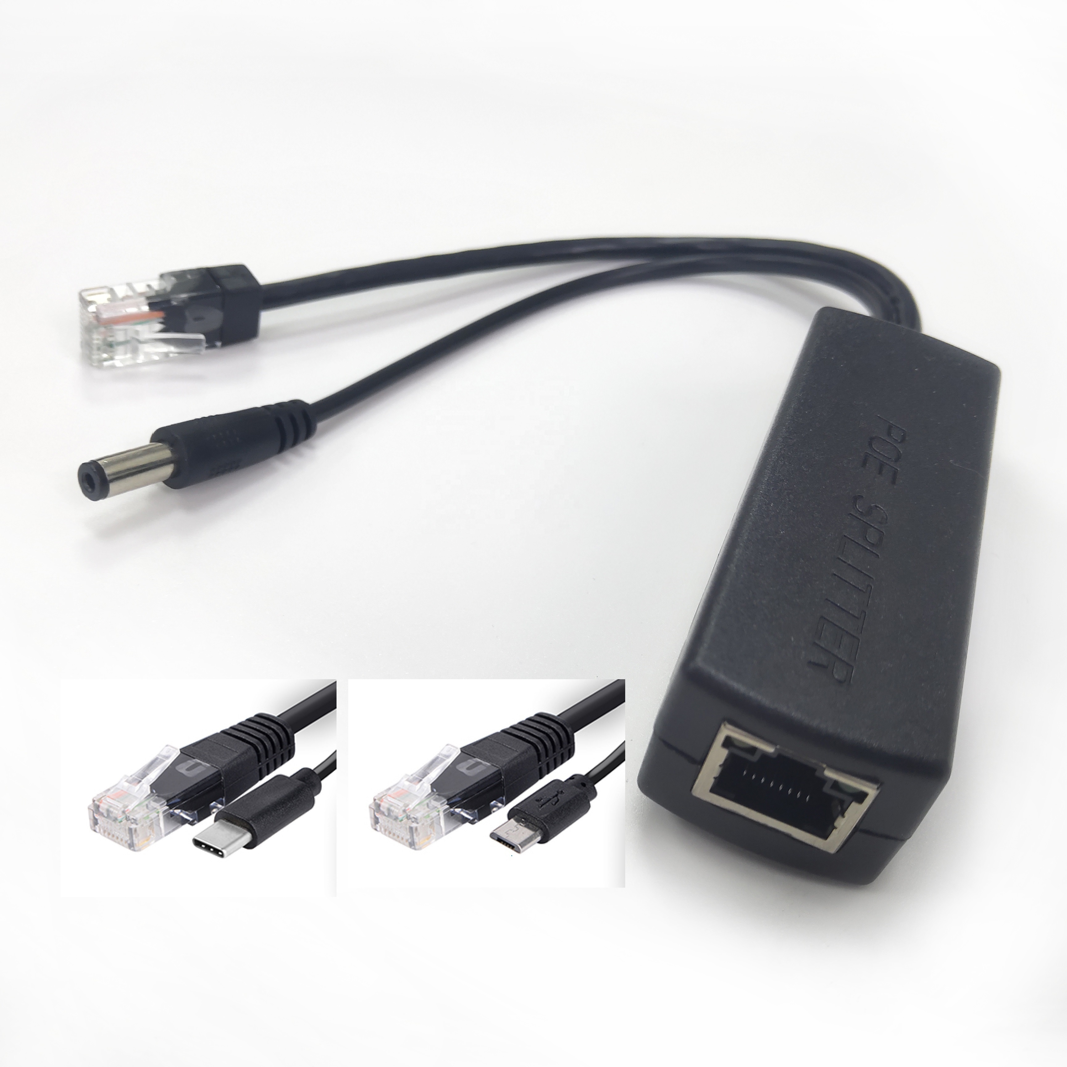 FSATECH горячая Распродажа Power over Ethernet Micro USB Тип C DC PoE сплиттер для IP-камеры и Raspberry PI