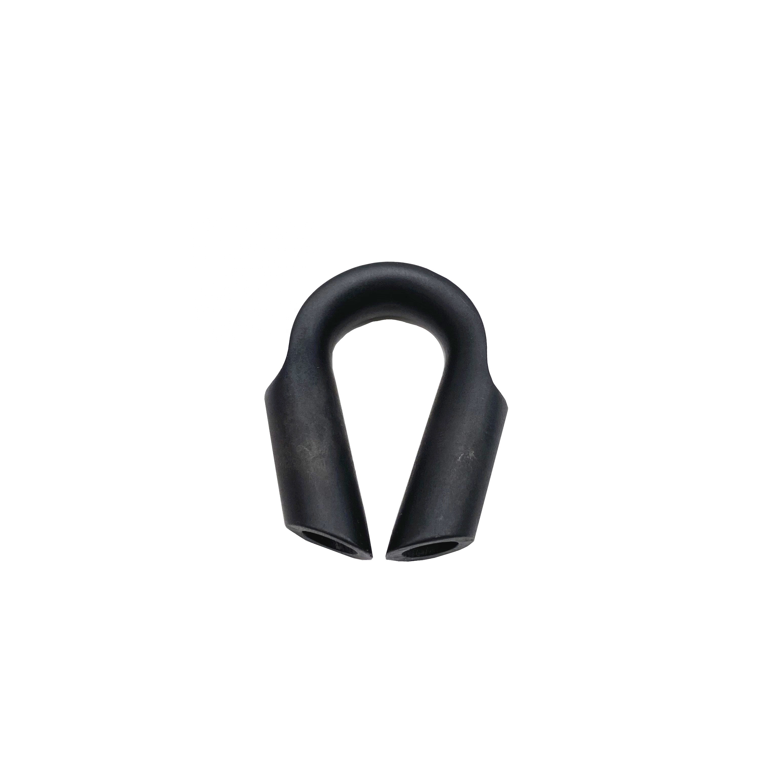 Various Sizes Marine Hardware 6mm Boiled Black Stainless Steel 316 Wire Rope Tube Thimble