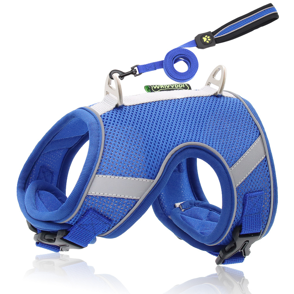 Professional design Solid pattern Polyester Dog Walking harness pet