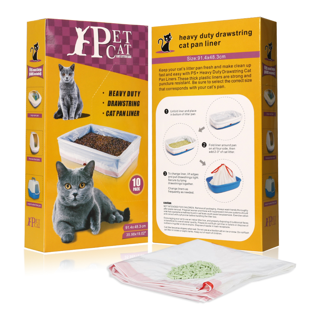 FREE SHIPPING Cat Litter Bag Cat Litter Box Liners Drawstring Bag Heavy Duty Drawstring Cat Litter Pan Bags Durable Pet Supplies
