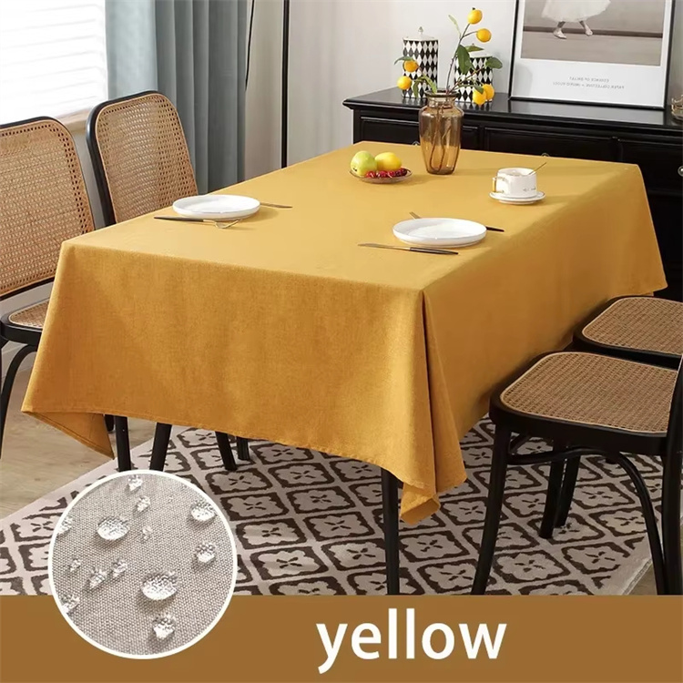New Design Wholesale Rectangle Tablecloth Table In Washable Polyester Waterproof Table Cloth