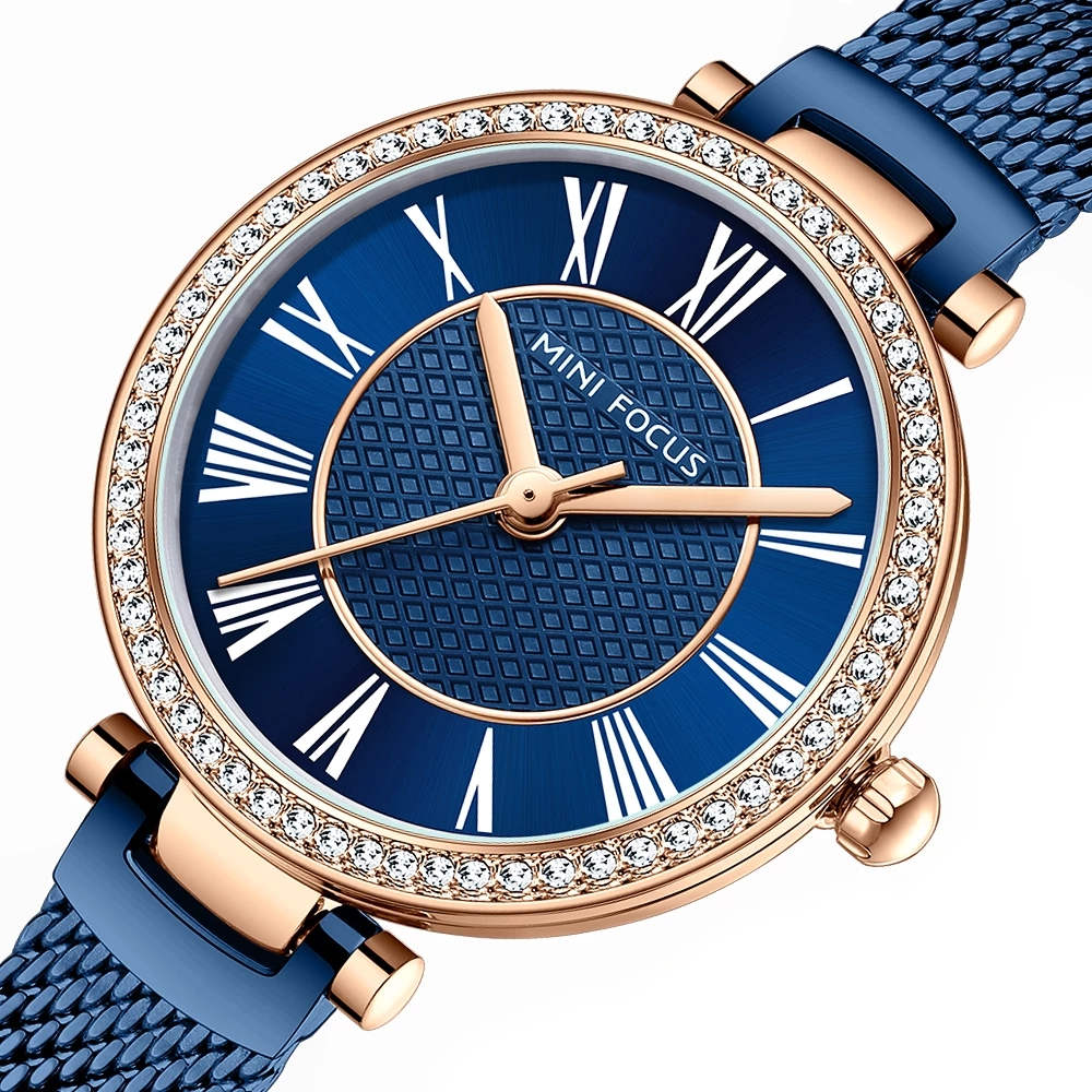 MINI FOCUS 0424L Womens Quartz Watches fashion Stainless Steel womens watches colorful