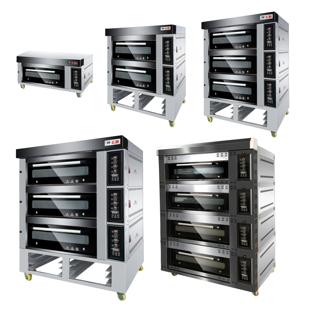 Factory Direct Sales Bread Pizza Making Equipment 3 Deck 6 Trays Oven