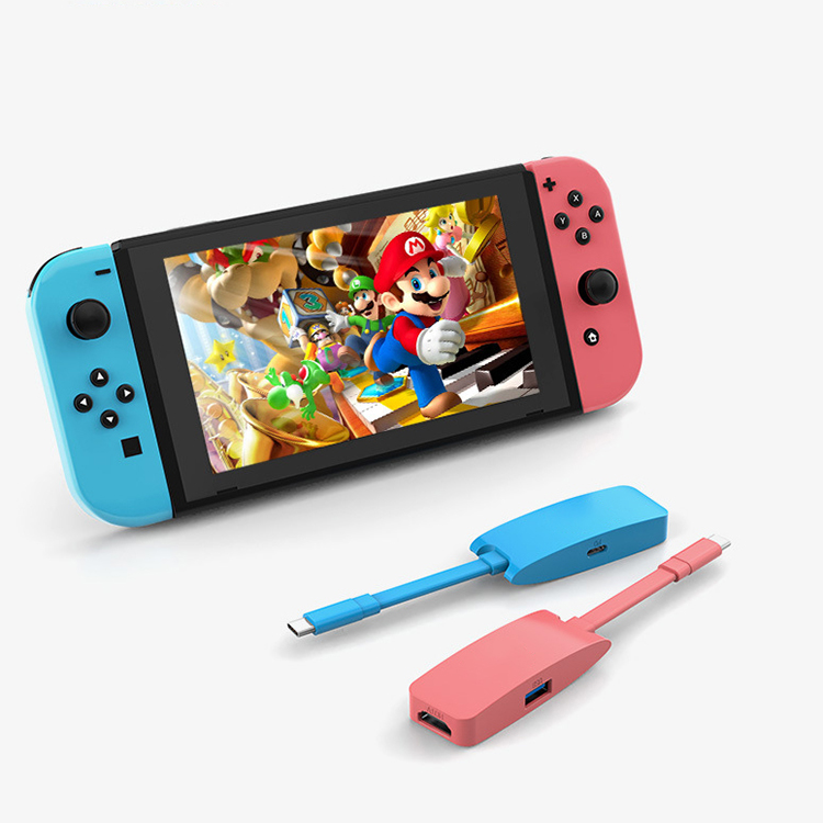 3-в-1 переключатель док-станции экран совместим с переключателя Nintendo игровой консоли 100 Вт PD USB 3,1 портативный мини-док-станции