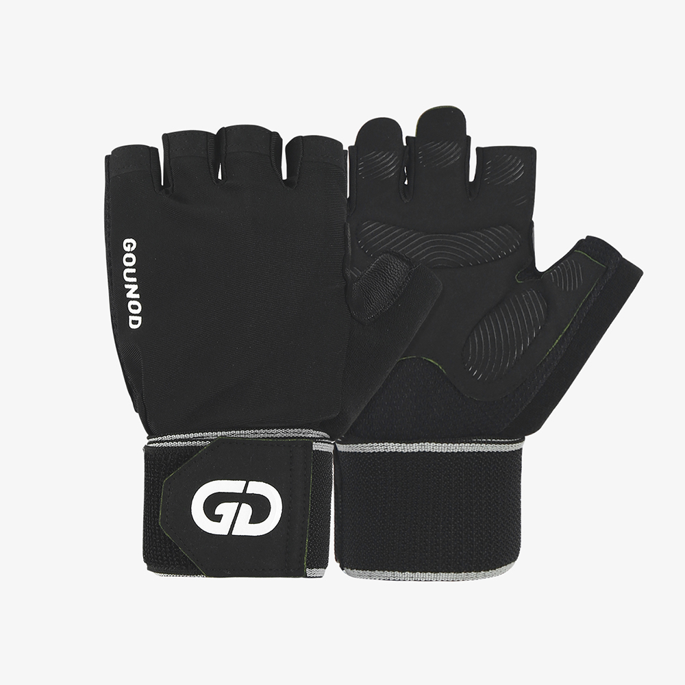 Fitness Half Finger Gloves Wrist Pressure Thin Sweat Absorbent Non-slip Hand Protection Hard Pull Horizontal Bar Riding Gloves