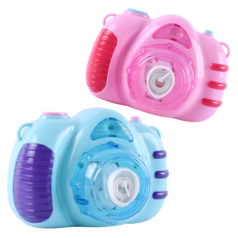 Kids Funny Electric Camera Bubble Machine Toy With Music Light