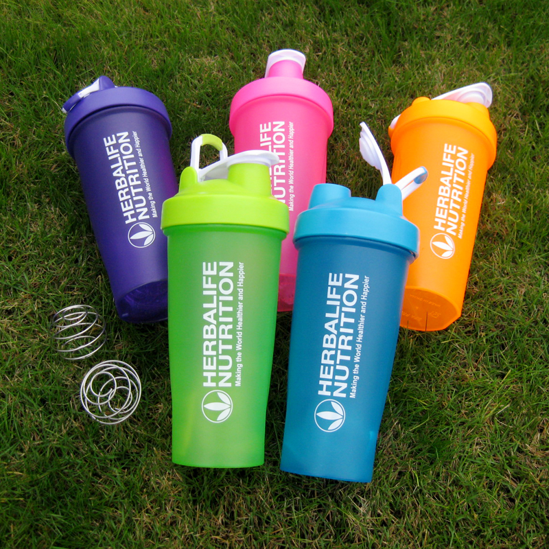 Gym Shaker Bottle Logo Fitness Cup water bottle shaker With Handle Sports Water Cup 600ml Scale Bottle