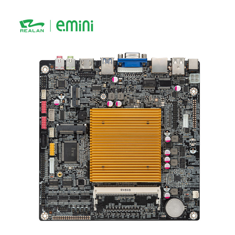 Тонкая материнская плата Realan J1900 Mini ITX с интегрированным процессором Intel 6 COM 170*170*20 мм