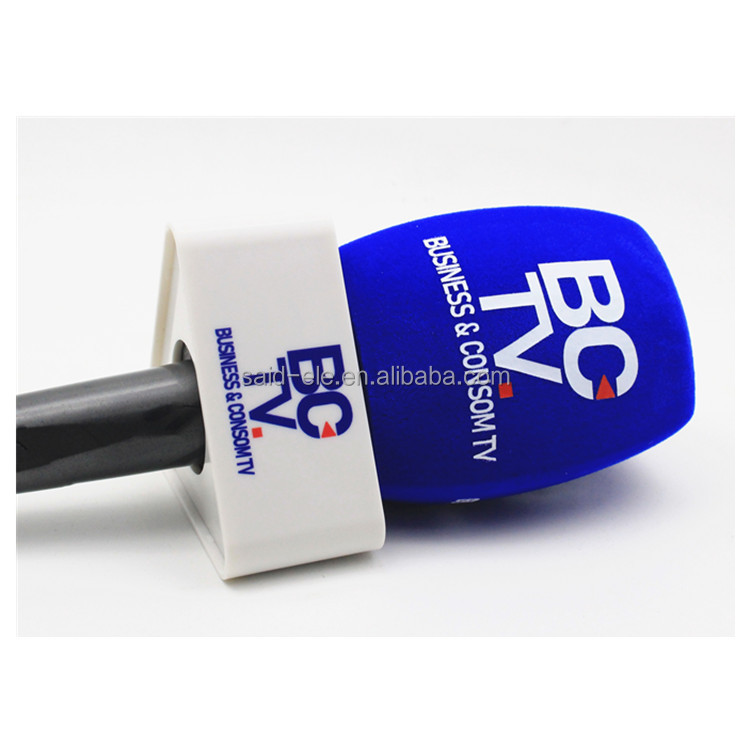 Press Reporter TV microphone flag printed logo microphone foam windshield