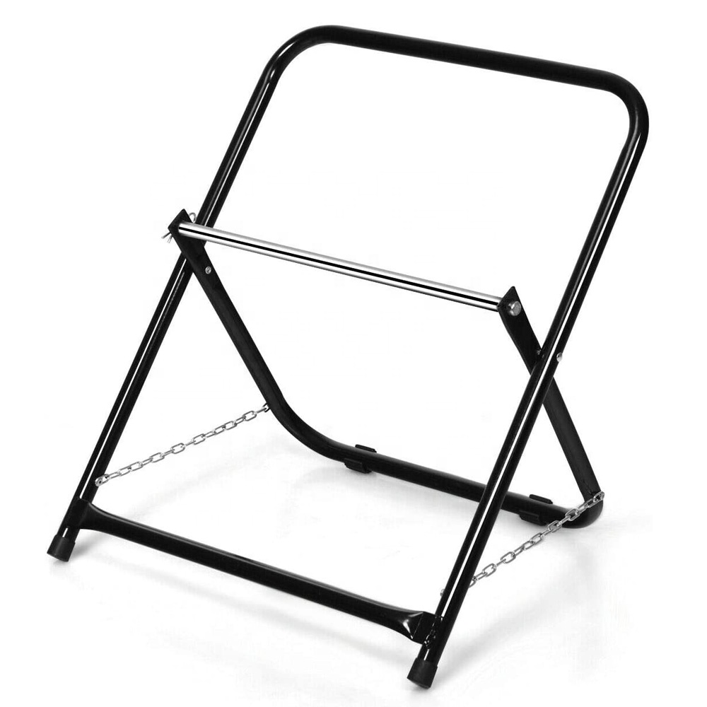 Single Axle Cable Caddy, Industrial Grade Steel Wire Dispenser with Non-slip Mat, Holds Cable Reels