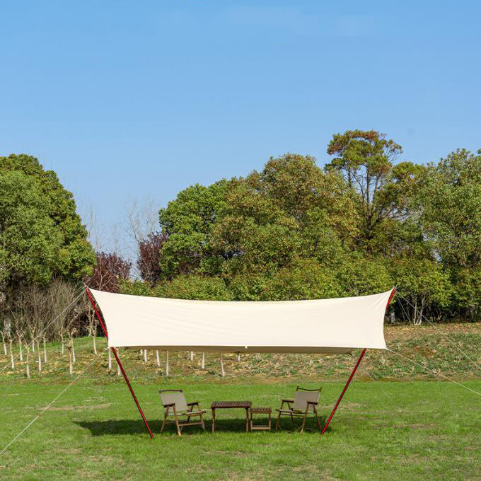 Factory mainly popularize Outdoor 210g polyester cotton Waterproof Camping Tent Tarp Awning Shade Sun Rain Shelter