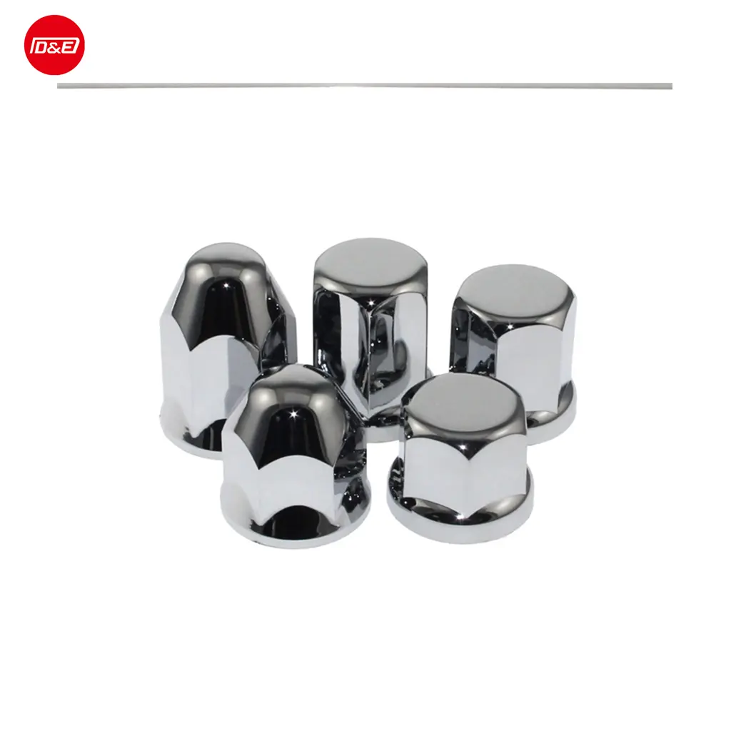 Truck Wheel Nut Cover 32mm ABS Chrome Plastic Lug Nut Cover 40mm Height with Insert Ring