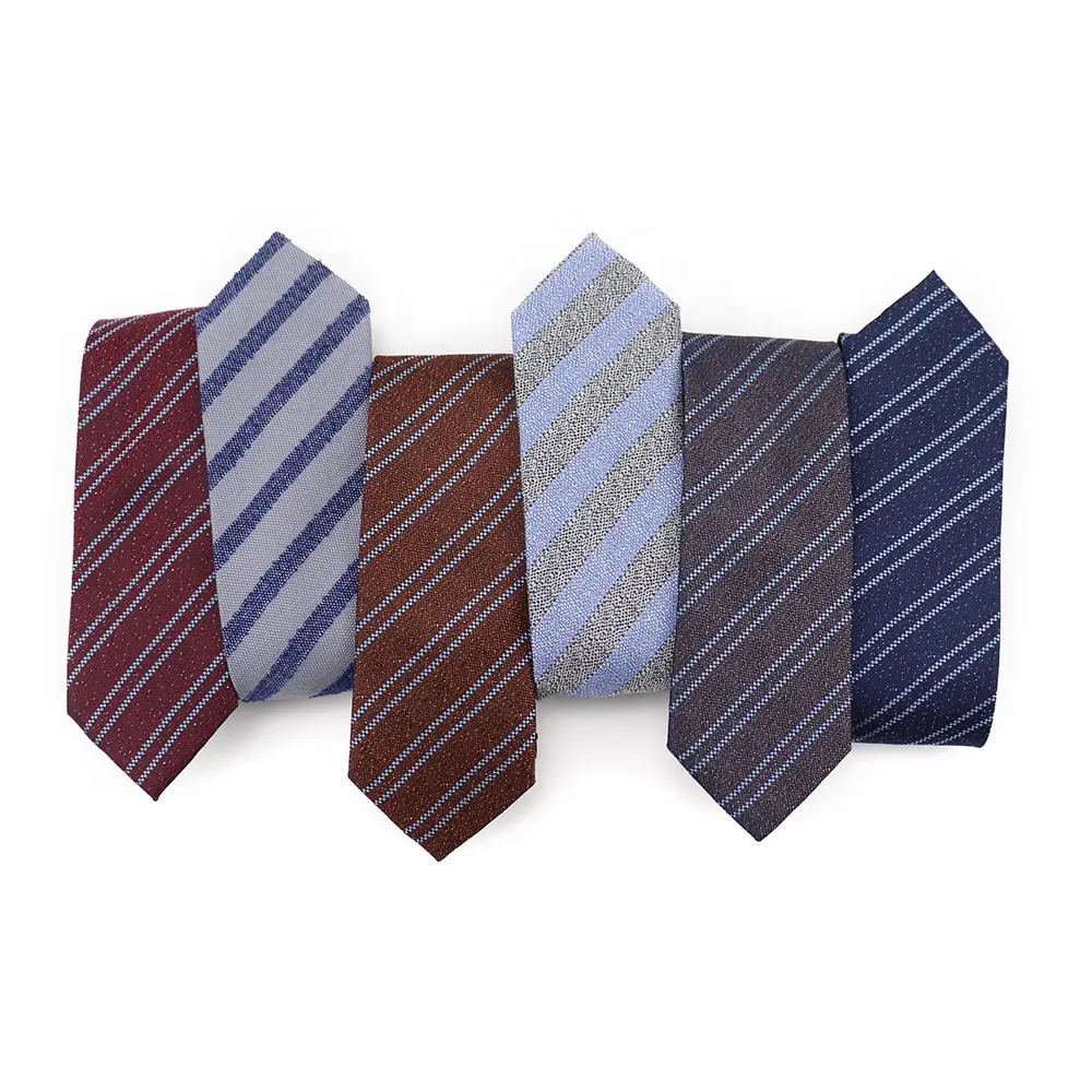 Perfect Nostalgic Retro Style High Quality Jacquard Business Neck Tie Fashion Multicolor Cravatta Silk Mens Silk Tie Striped