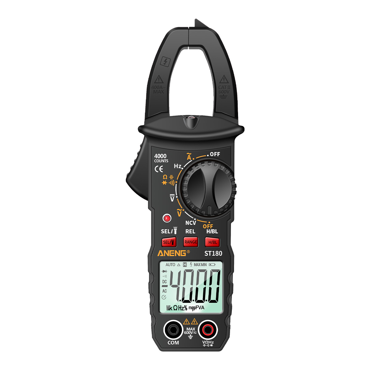 ANENG ST180 4000 Counts Digital Clamp Meter AC Current Multimeter Voltage Tester Car Amp Hz Capacitance NCV Tool