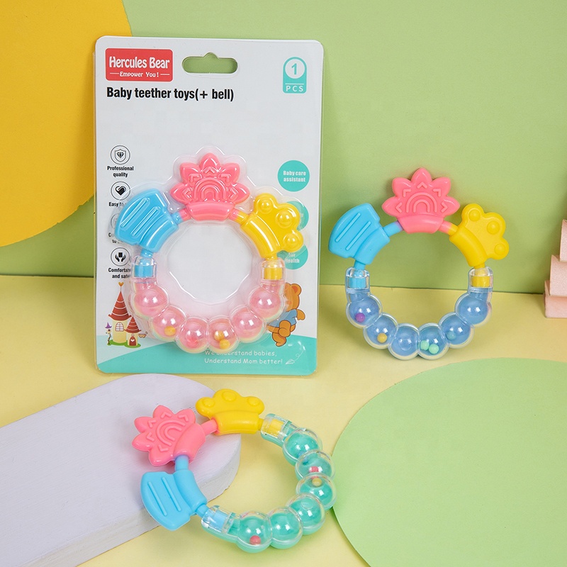 Wholesale OEM baby silicone dental gel Baby teeth grinding stick toy food grade comfort toy Can emit sound
