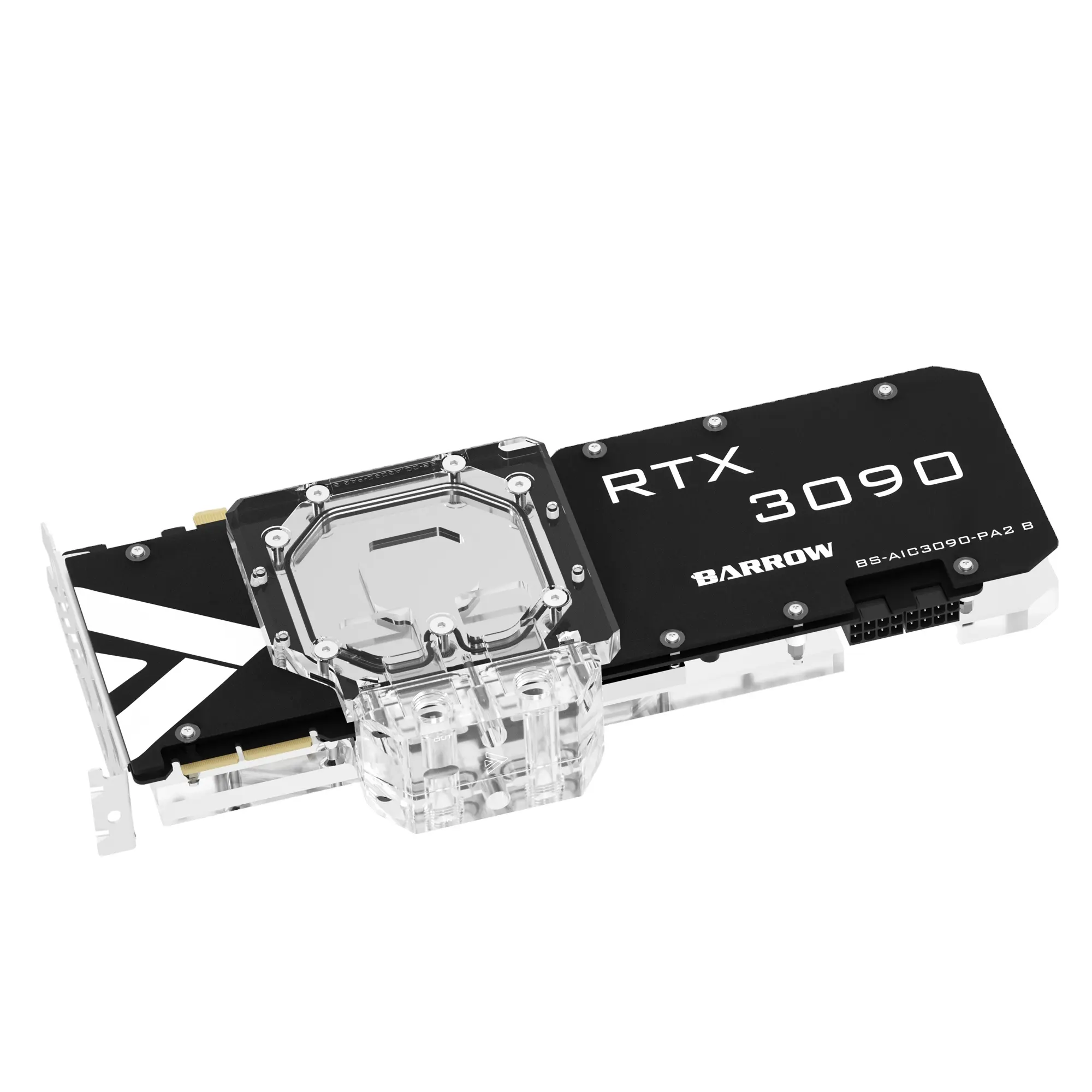 Barrow GPU Active Backplate Water Block For ZOTAC RTX 3090 308Ti TQ OC VGA Backside RAM Water Cooler, 5V ARGB BS-AIC3090-PA2