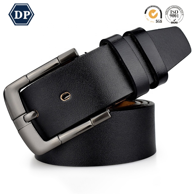 Classic Business Type Waistband Mens Leather Belts 100% Genuine Leather With Alloy Clip Buckle