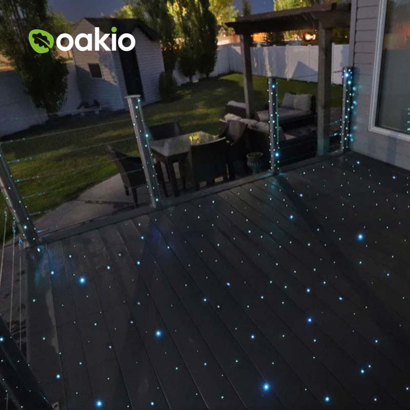 decorative WPC Decking star ceiling led black jacket led fiber optic lights