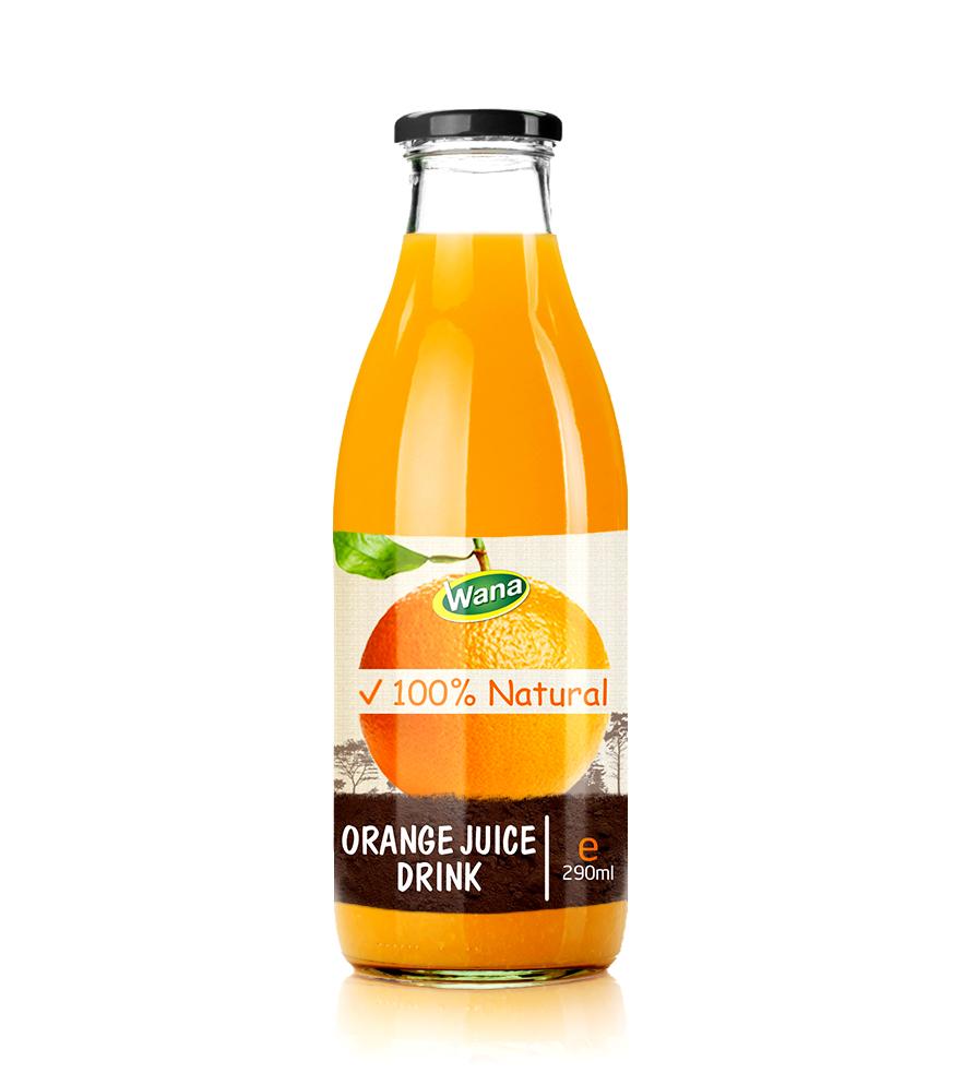 100% Natural Orange Juice Drink in 290ml Glass Bottle - FRESH FRUIT JUICE FROM VIETNAM