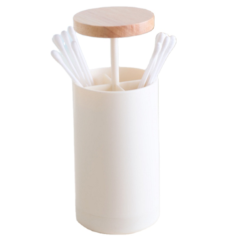 1Pcs Cotton Swab/Toothpick Storage Box Hand Pressure Organizer Storage Box Desk Office Organizer Toothpick Dispenser