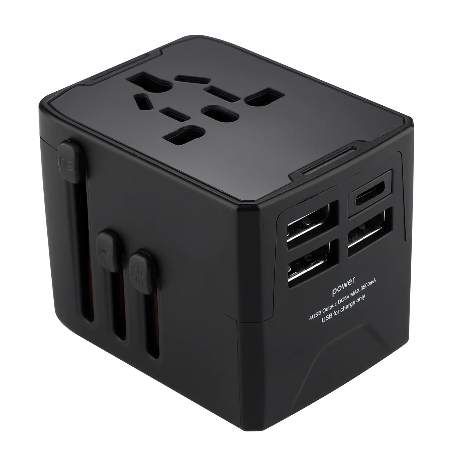 Universal Travel Charger Worldwide Voltage Compatible US UK EU AU with 3 USB 1 Type C Universal Travel Adapter