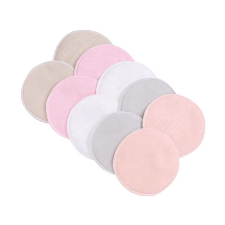 2019 Hot selling Skin-Friendly Feeding Washable Reusable Bamboo Breast Pad