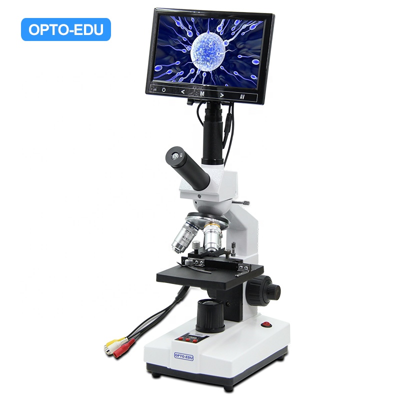 Цифровой Биологический микроскоп OPTO-EDU A33.5101 с ЖК-дисплеем 7 дюймов