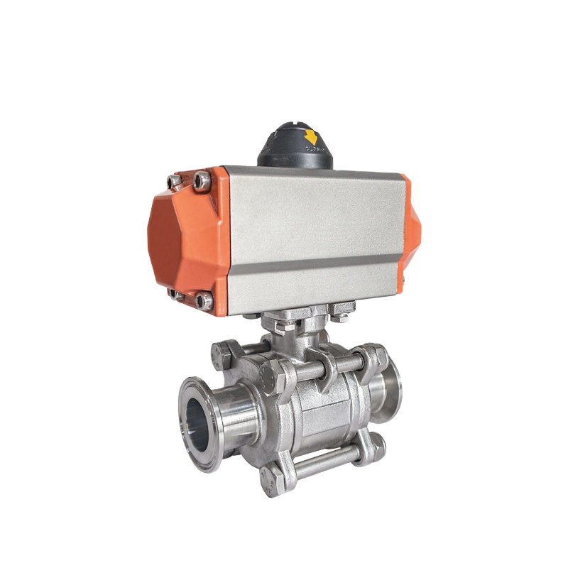 Шаровой клапан из нержавеющей стали алюминий привод клапана DN19-219 pneumaticd шаровой клапан