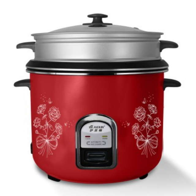 Bangladesh Manufacturers Commercial New Flower Print Full Body Red Color Different Sizes Electric Automatic Rice Cooker