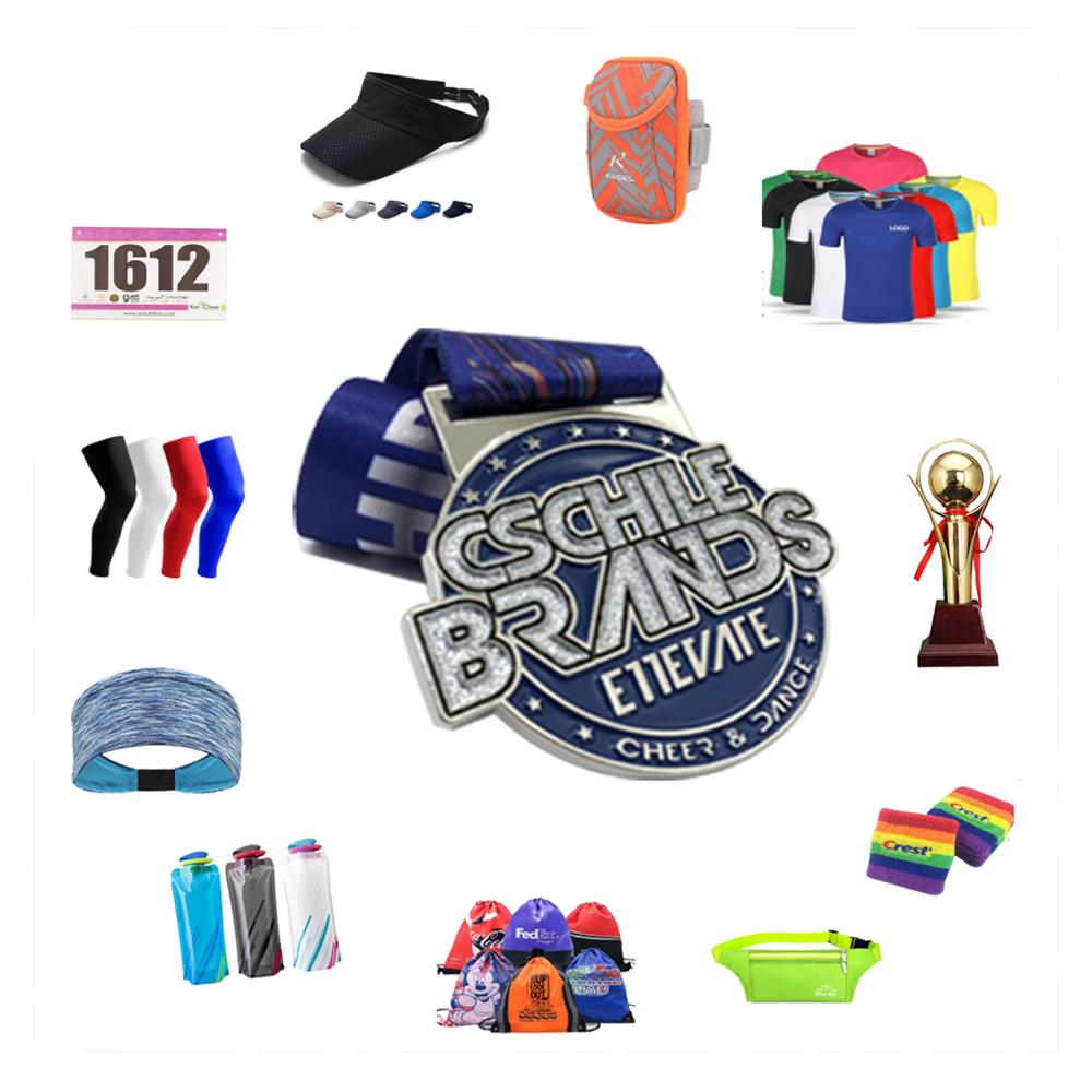 Customized With Ribbon Logo Gold Silver Copper Medals Metal Blank Sports Custom eco medal