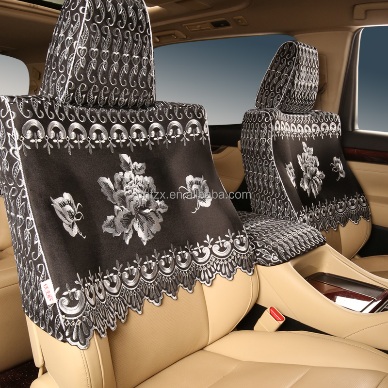 New Design Luxury Factory Supply Velvet Universal Car Seat Cover With Exquisite Embroidery Crafts