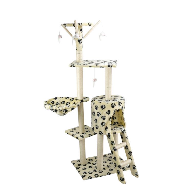 Factory Supplier Hammock Bed And Scratching Post Pet Luxurious Tree Climbing Tower Grab Furniture Cat Tree House