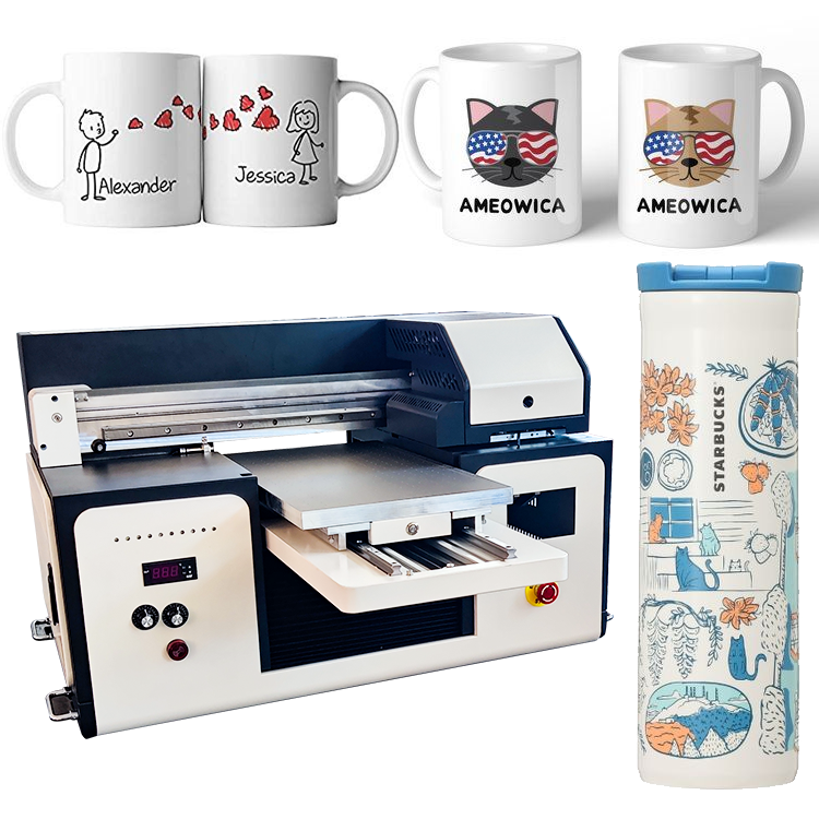 Factory Sale A3 Dual Heads Desktop UV Flatbed Printer A3 Plastic Card Glass Wood Metal