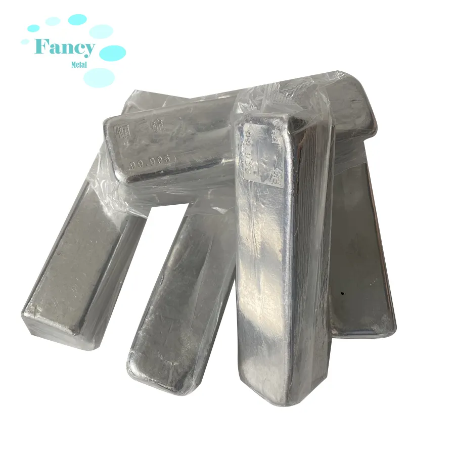 Customized Size 1KG Factory Sale Indium Ingots 99.995 Indium Barr 4n5 5n Purity Indium Metals