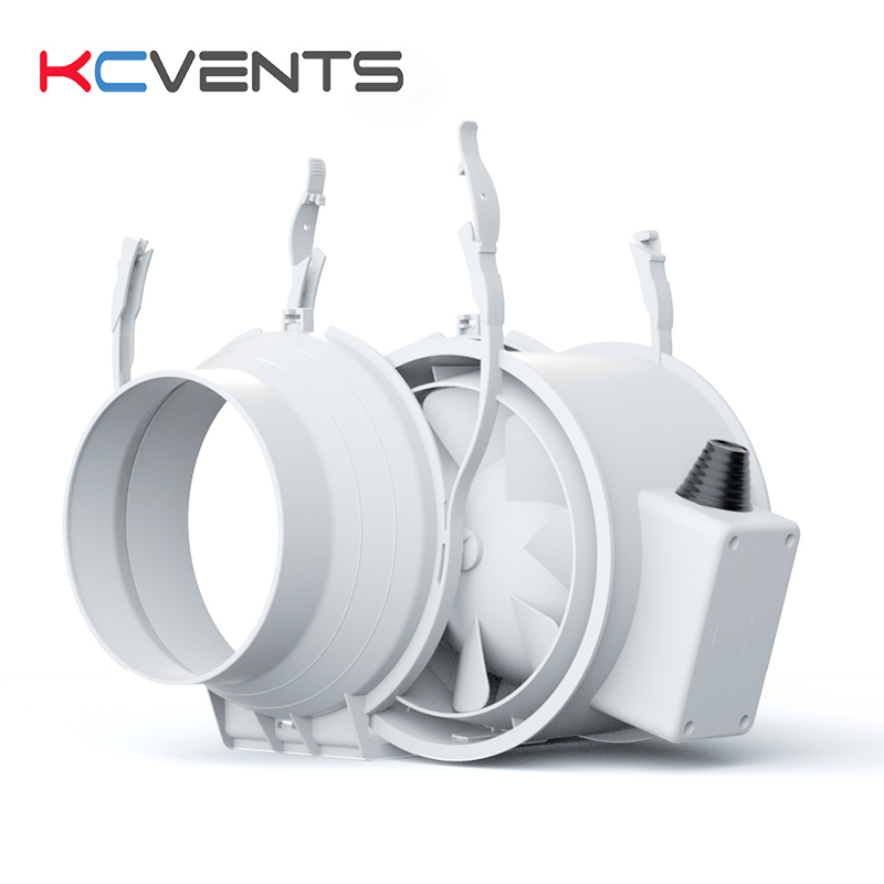 Kcvents 6 дюймов 150 мм рядный канальный вентилятор 2 контроль скорости для использования в помещениях и ванная комната и Гроу тенты для вентиляции