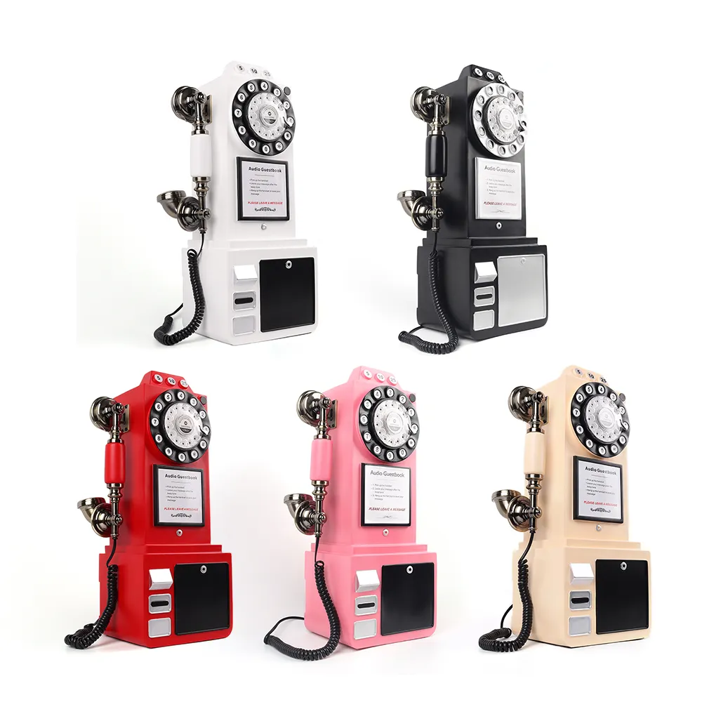 London Payphone Antique Phone Voice Recorder Audio Guest Book Telephone audio guestbook phone for wedding telephone photo booth